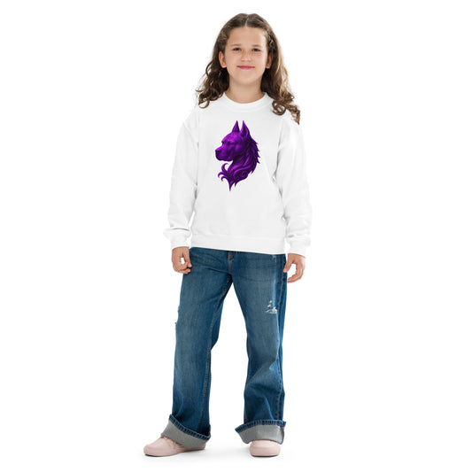 Sweat classique enfant unisexe blanc tête majestueuse Cane Corso